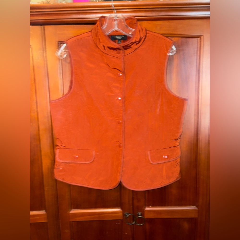 Talbots Vibrant Orange Vest